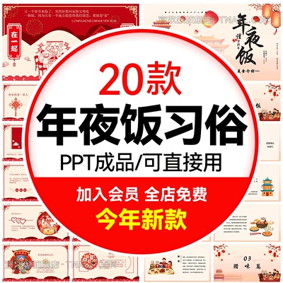 年夜饭习俗PPT电子文件可编辑