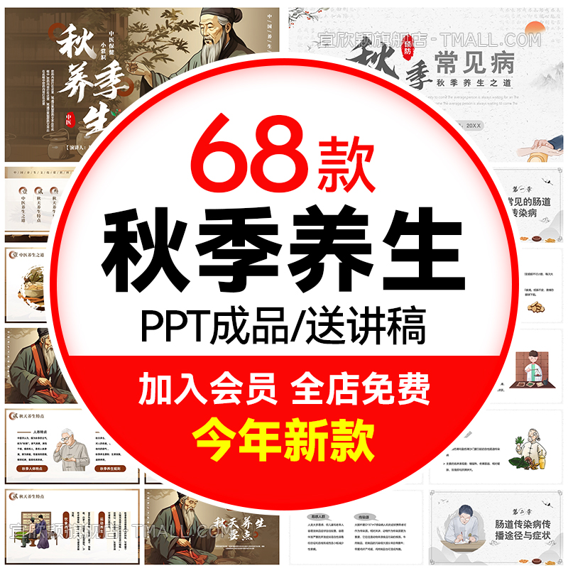 秋季养生PPT格式可编辑
