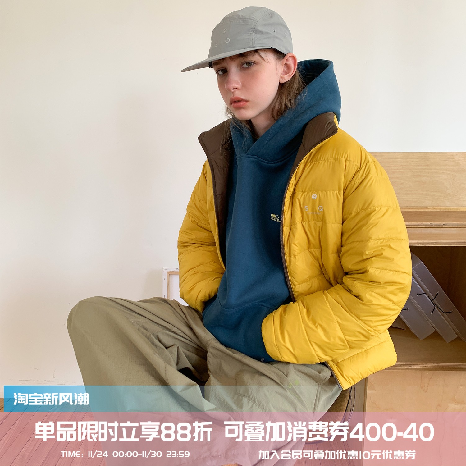 90白鸭绒保暖双面穿羽绒服