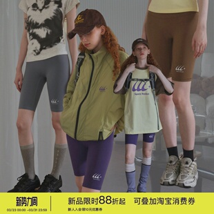 女 打底外穿鲨鱼五分裤 square houlest高弹收腹提臀紧身瑜伽骑行裤