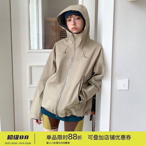 square houlest山系户外防风防水三防登山徒步硬壳冲锋衣外套女