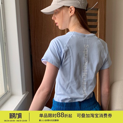 square houlest运动跑步速干T恤女修身显瘦瑜伽服透气健身短袖夏