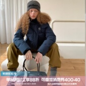 sqaure houlest百搭户外新标90白鸭绒加厚保暖防寒羽绒服连帽外套