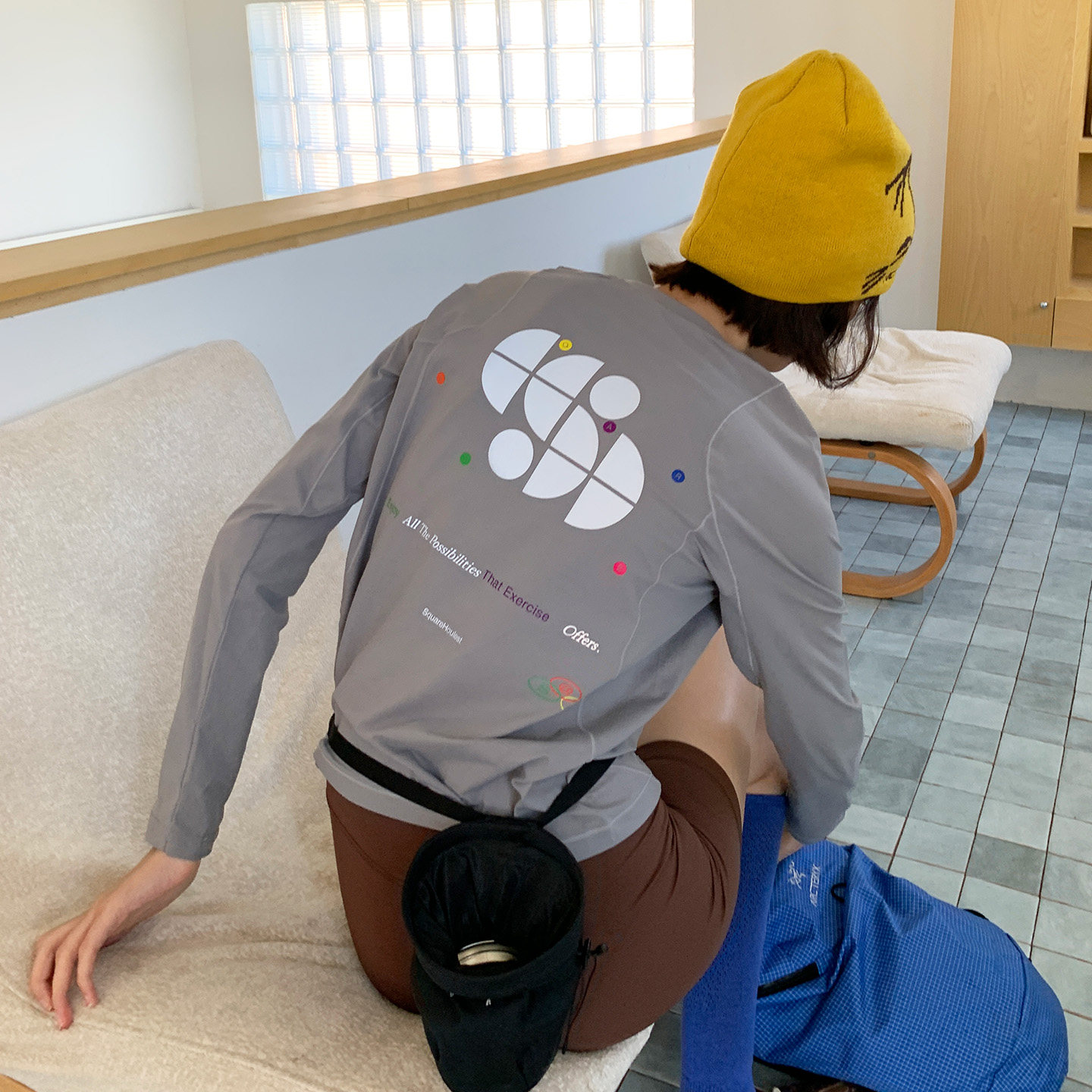 SQUARE HOULEST反光长袖T恤女早秋轻户外运动跑步速干打底上衣