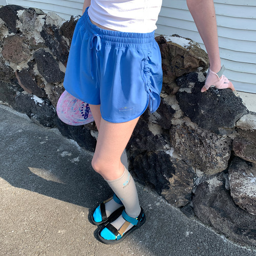 户外骑行登山防走光假两件短裤女