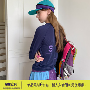 square T恤女 houlest无缝针织运动上衣透气吸湿抗菌运动防晒长袖