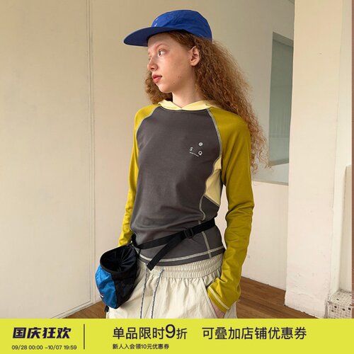 户外骑行防晒透气连帽显瘦卫衣女