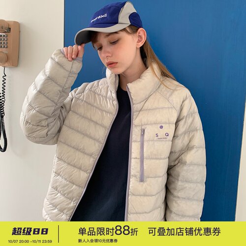 轻户外90白鸭绒保暖羽绒服外套女