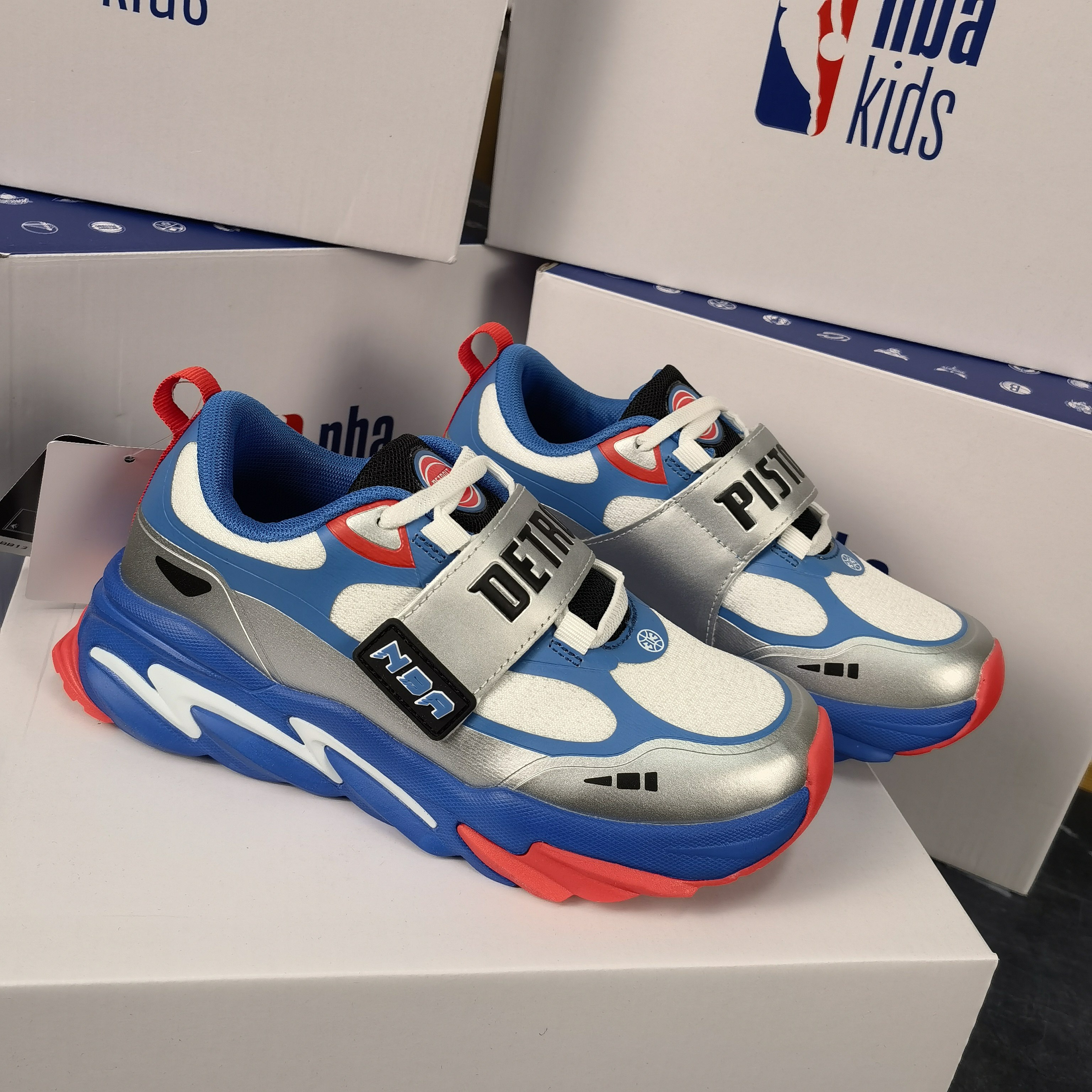NBA kids/童鞋 男童春秋款 大魔术贴 织物面加厚软底 休闲运动鞋