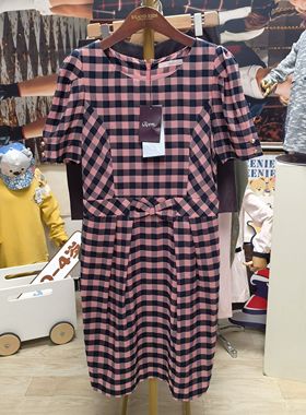 Roem/罗燕 成人夏款（大童可穿） 两色格子 淑女风 中长款 连衣裙
