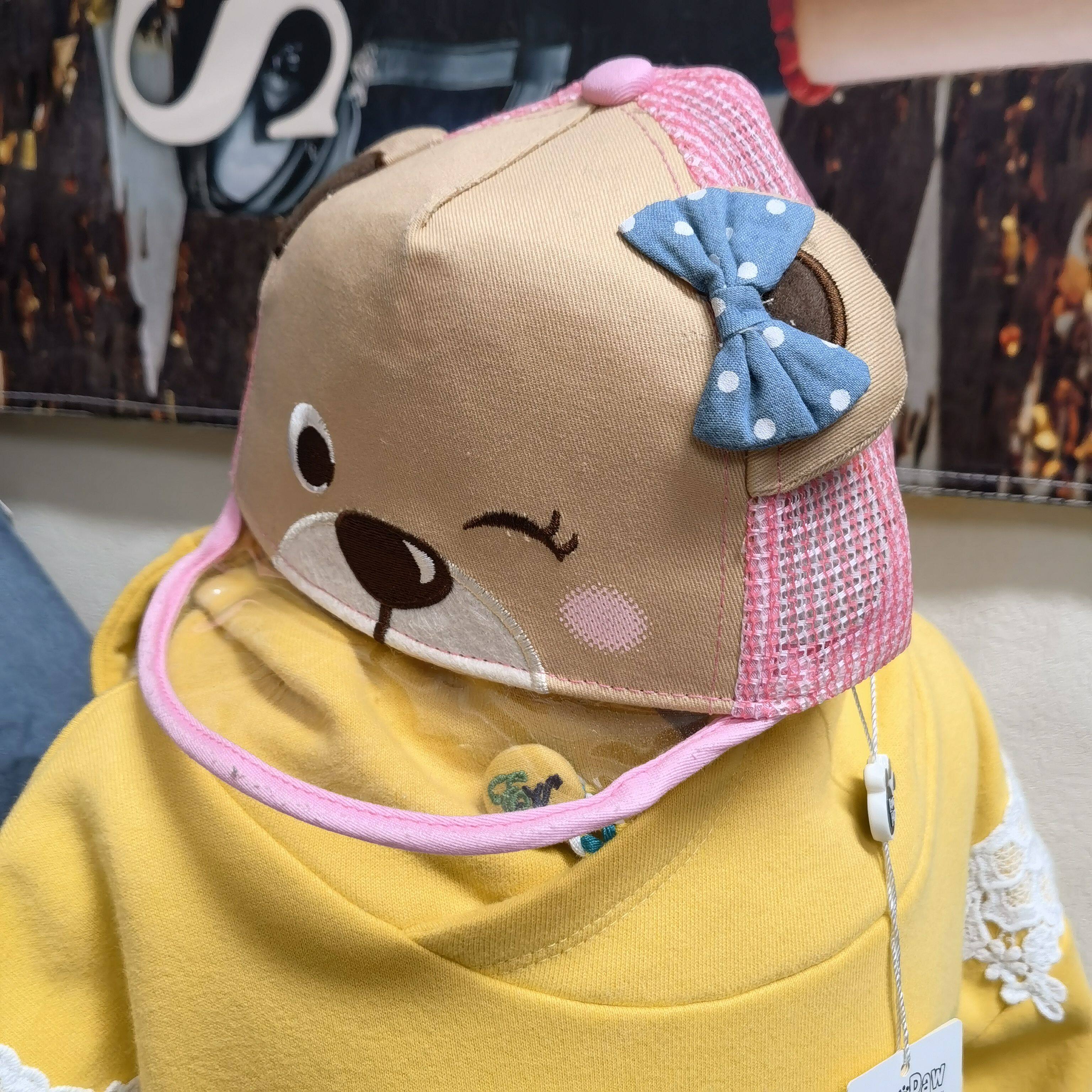Paw in Paw  男女童夏款 帽子 大网眼卡通熊设计 透明帽檐 棒球帽