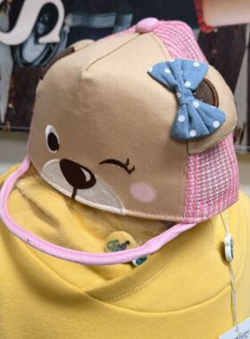 Paw in Paw  男女童夏款 帽子 大网眼卡通熊设计 透明帽檐 棒球帽