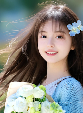 蓝色蝴蝶兰花朵发夹女2025新款高端高级感边夹侧边刘海夹夹子头饰