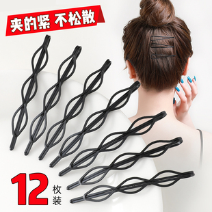 碎发发夹女夏季 夹子头饰小卡子侧边边夹刘海夹黑色一字夹碎发神器