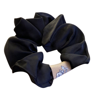 法式缎面山茶花大肠圈发圈女百搭高级扎头发绳高马尾皮筋韩版发花