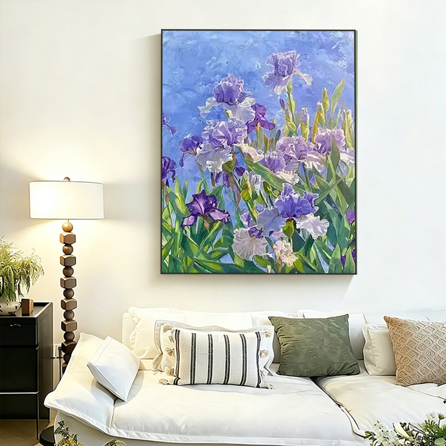 法式奶油风花卉装饰画客厅玄关小众艺术挂画高级感斗柜摆件画壁画