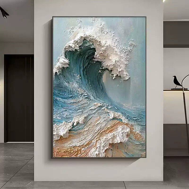 风生水起轻奢高级感客厅装饰画沙发背景墙挂画走廊过道玄关壁画