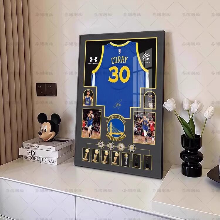 NBA球衣装饰画科比詹姆斯库里球星周边纪念挂画男生生日礼物
