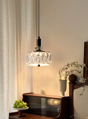 极简主卧室床头单头吊灯现代简约高级感客厅背景墙吊线灯2025新款