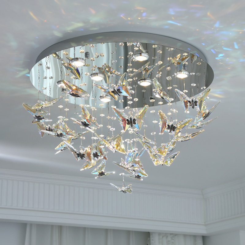 现代轻奢高级客厅卧室蝴蝶水晶灯