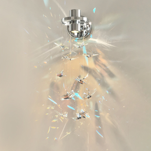 法式轻奢水晶壁灯设计师客厅背景墙装饰灯温馨浪漫卧室床头壁灯具