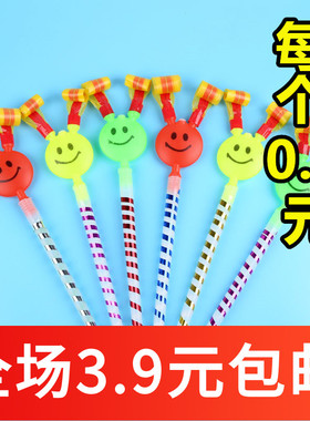 K407吹龙口哨大号小号笑脸吹龙喇叭口哨吹吹卷生日礼物地摊玩具
