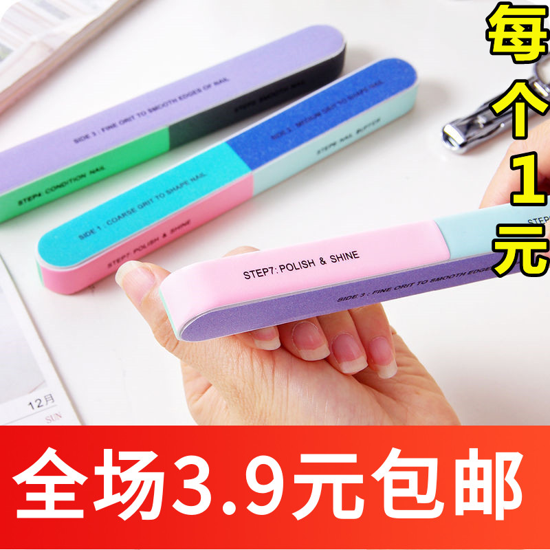 M407 美甲工具修指甲锉抛光条 六面修甲海绵锉条甲面打磨条修形