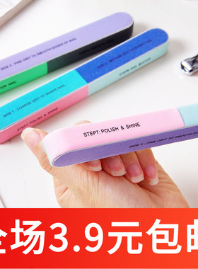 M407 美甲工具修指甲锉抛光条 六面修甲海绵锉条甲面打磨条修形