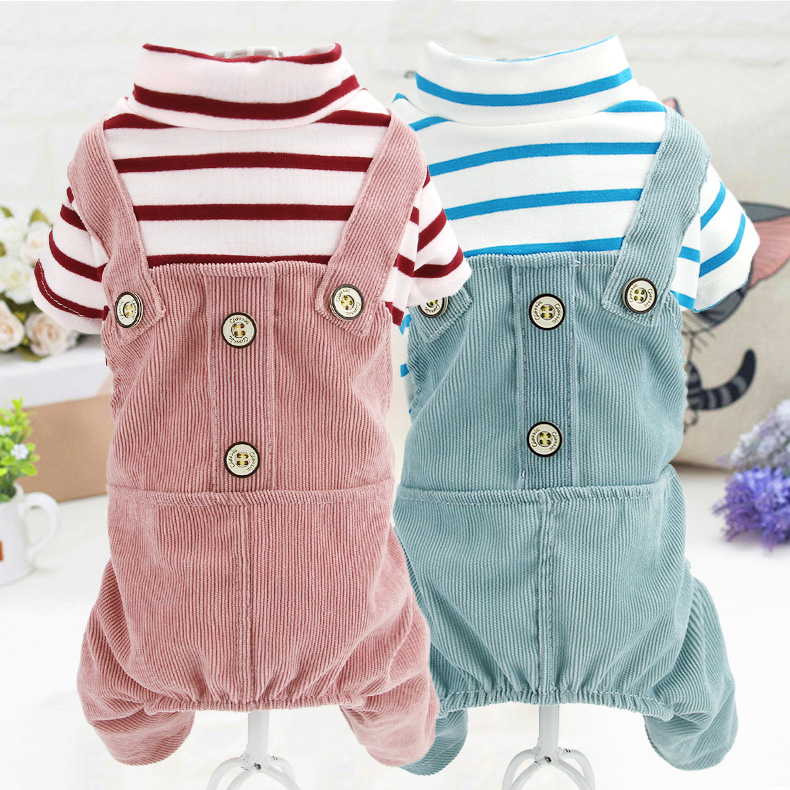 背带裤幼犬四脚衣狗狗衣服