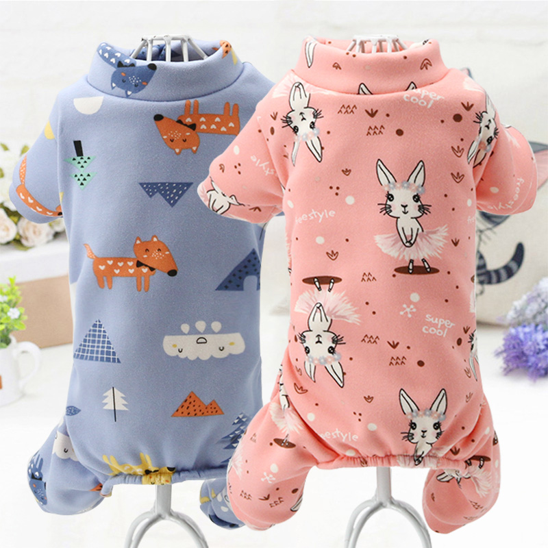 狗狗卫衣秋冬新款博美加绒四脚衣