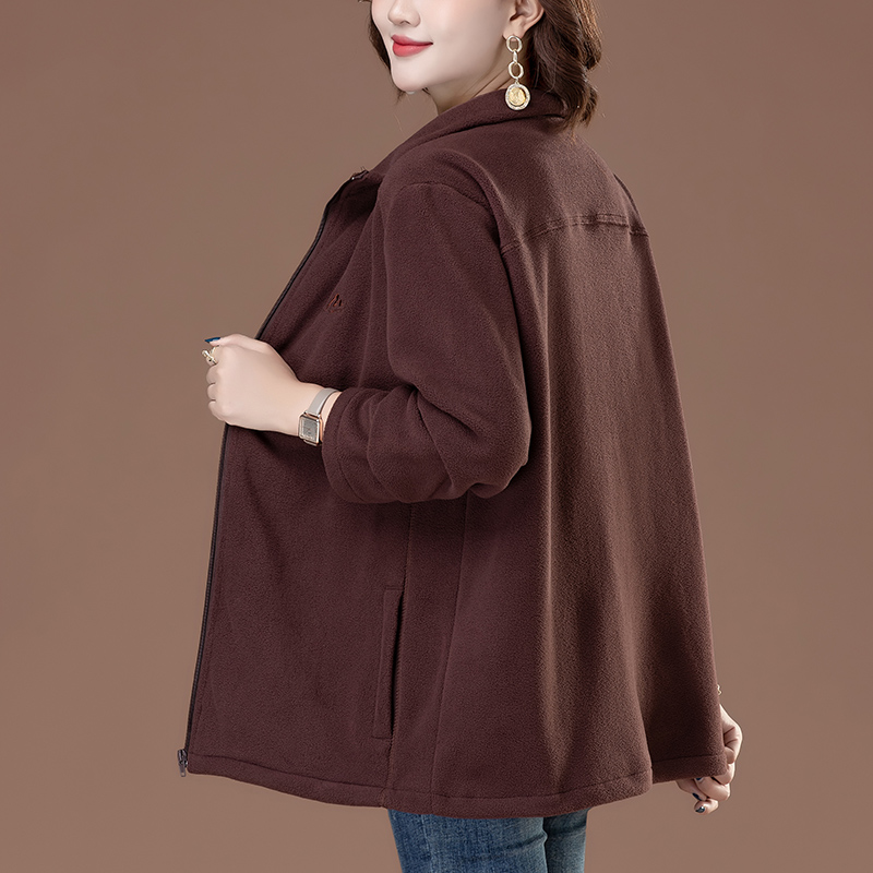 妈妈春秋外套加肥加大码