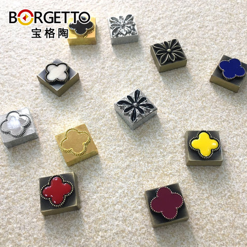 宝格陶彩色小花砖浴室拼图背景墙