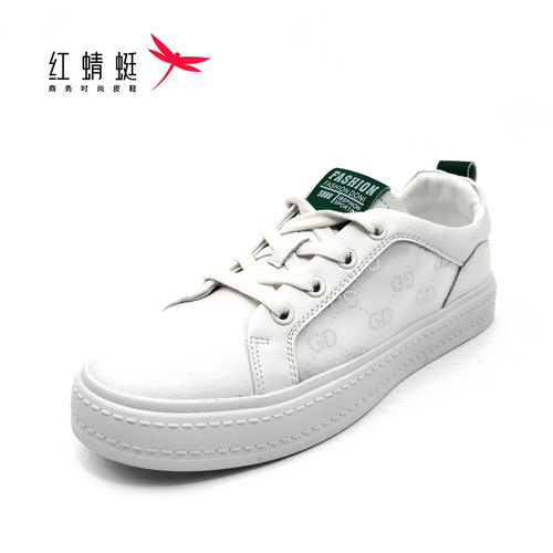 系带QYB26377板鞋红蜻蜓透气软底