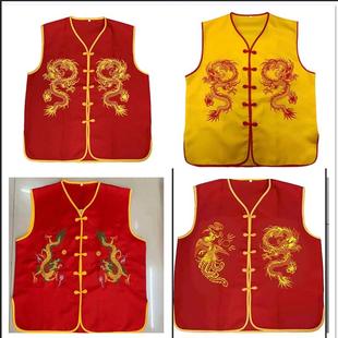 香客服装 进香马甲法庙会进香团公庙定制印字民族中国风打鼓舞龙服