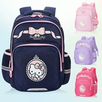 Hello kitty, детский школьный рюкзак, вместительная и большая сумка через плечо со сниженной нагрузкой, защита позвоночника