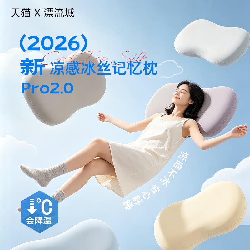 猫皮肚枕冰丝记忆棉枕护颈枕