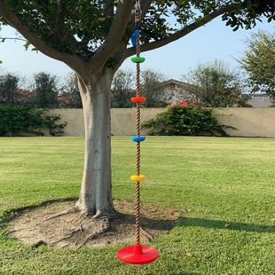 儿童大小圆盘树爬绳攀岩秋千儿童吊绳秋千底部大圆盘秋千平衡训练