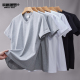 宽松大码 新款 T恤男女纯棉打底衫 200克重磅简约风V领短袖 上衣 夏季