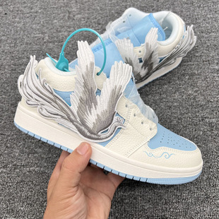 2026新款低帮蔡文姬蓝之恋鞋子秀禾蓝白凤凰男女情侣运动休闲板鞋