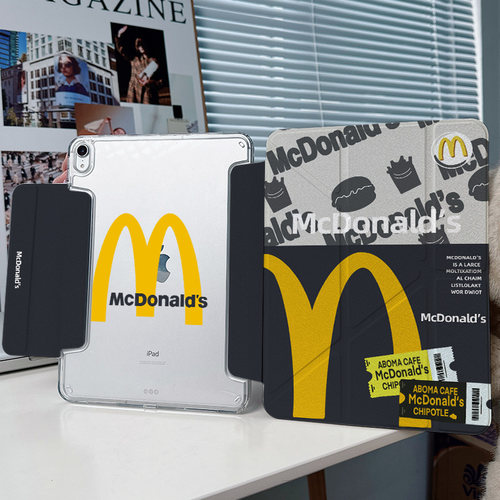 【3+y折x带笔槽】M字母ipadair7保护套pro11代13寸适用华为matepad12.2小米平板6防弯13.2壳12潮男亚克力透明