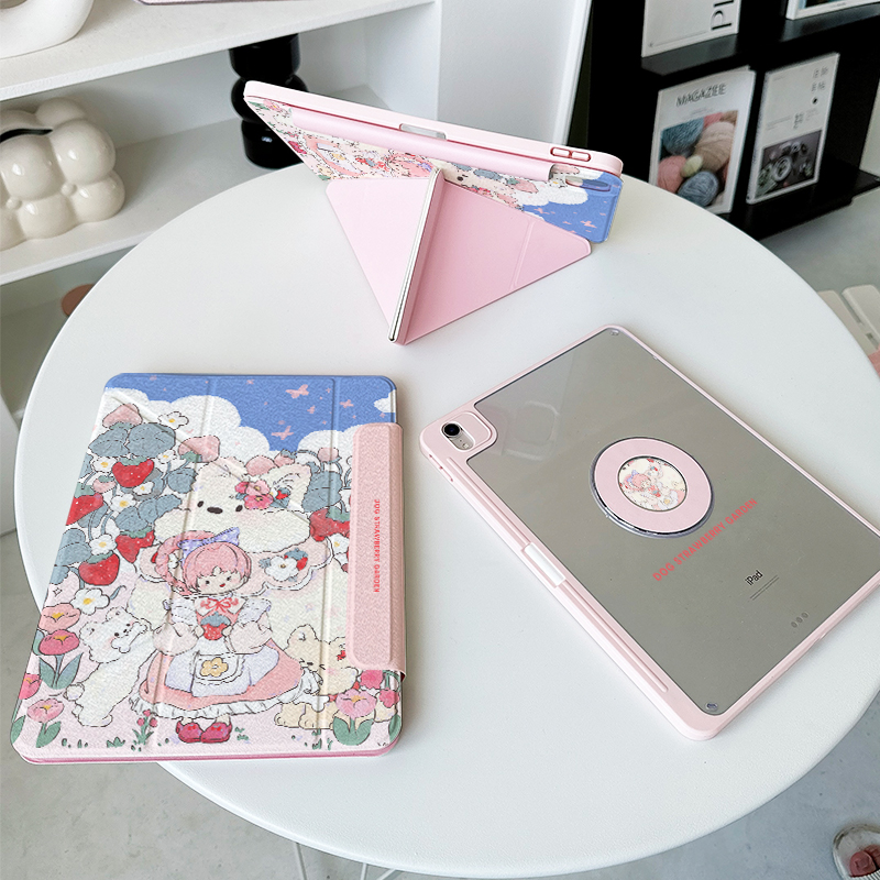 【3+Y折磁吸拆分】少女ipadair7保护套第11代pro13适用华为matepad13.2小米平板8带笔槽oppo5透明11.2壳vivo4