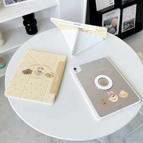 【3+y折磁吸可分离】适用ipadair7保护套波点熊小米平板6华为matepad11.5s可爱12.2壳mini5苹果12带笔槽pro11