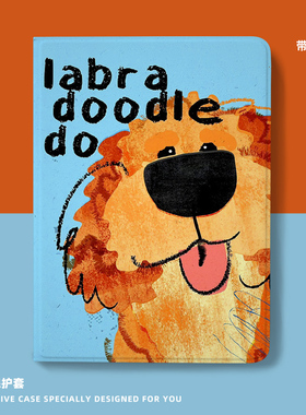【书本式x卡通狗狗】带笔槽适用平板电脑ipad保护套防摔air5/4/3/2/1好看pro11可爱9创意mini6第十代10.2软壳