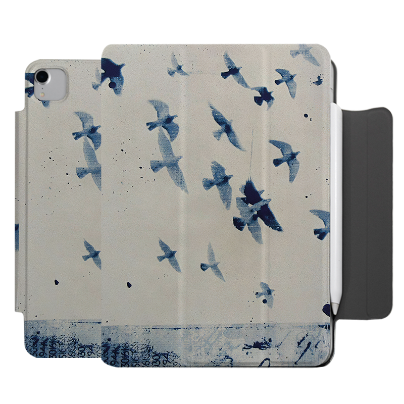 【圆环磁吸双面夹x水墨蓝鸽】侧边充电2024适用华为平板matepad保护套11pro全包air6第十代10.9防弯ipad13壳5