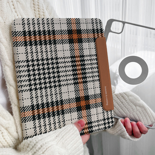 【圆环磁吸x可拆分】pro11双面夹适用苹果华为小米平板ipadair6保护套4防摔matepad11.5s带笔槽mini7格纹12壳