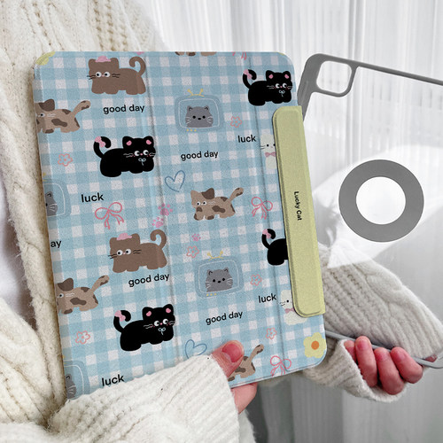 【2024x磁吸拆分】适用苹果平板ipadair6保护套pro11华为matepad11.5s亚克力5防弯12.2带笔槽4透明十代壳mini