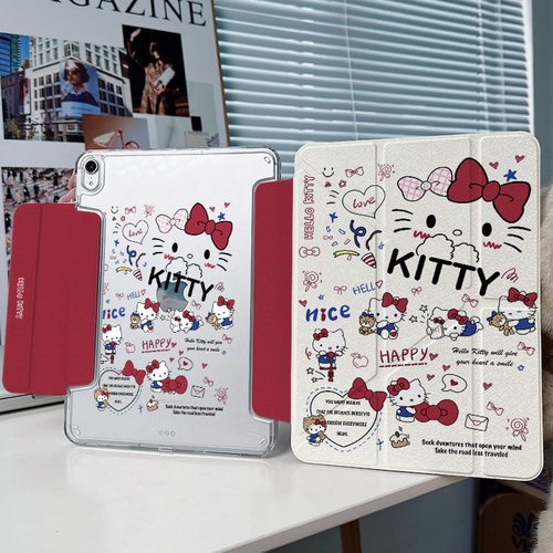 【3+y折x无笔槽】苹果ipadair7保护套华为matepad12.2小米平板6简约10.9壳11.5s可爱猫咪13第11代pro11带搭扣