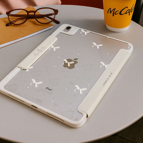 【3+y折百变搭扣】简约兔子适用小米平板8pro第11代ipadair7保护套oppo5透明vivo4带笔槽华为matepad12.2壳13