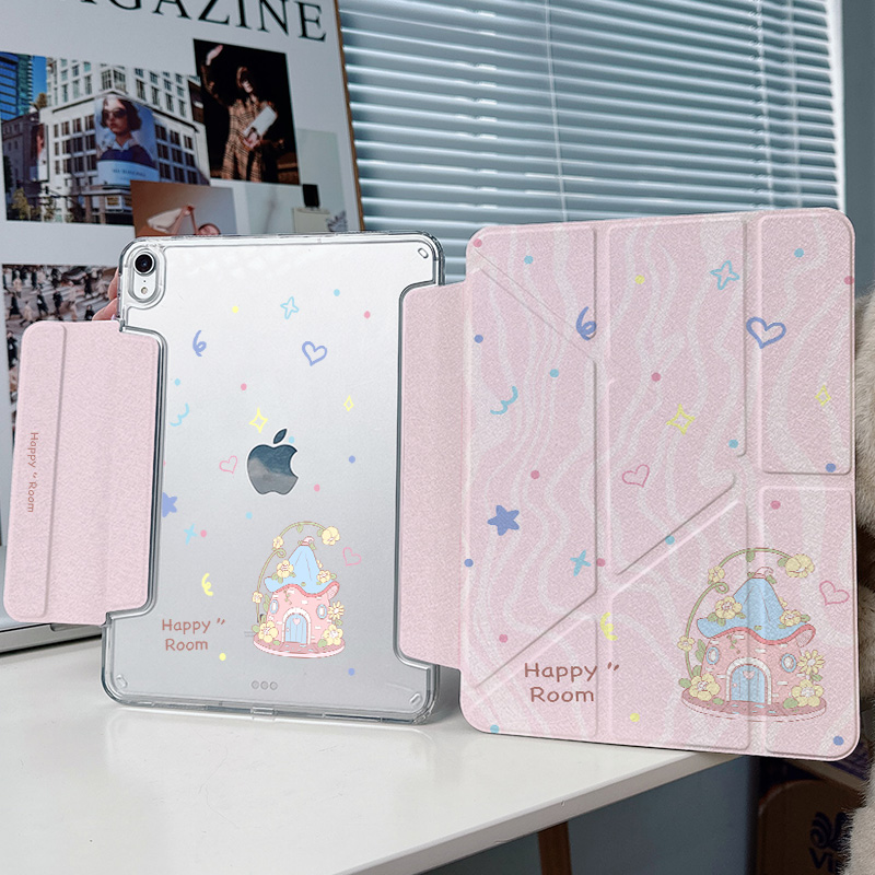 【3+y折x带笔槽】ipadair7保护套适用苹果13小米平板6pro第11代华为matepad11.5s透明vivo5壳iqoo2蘑菇屋12.2