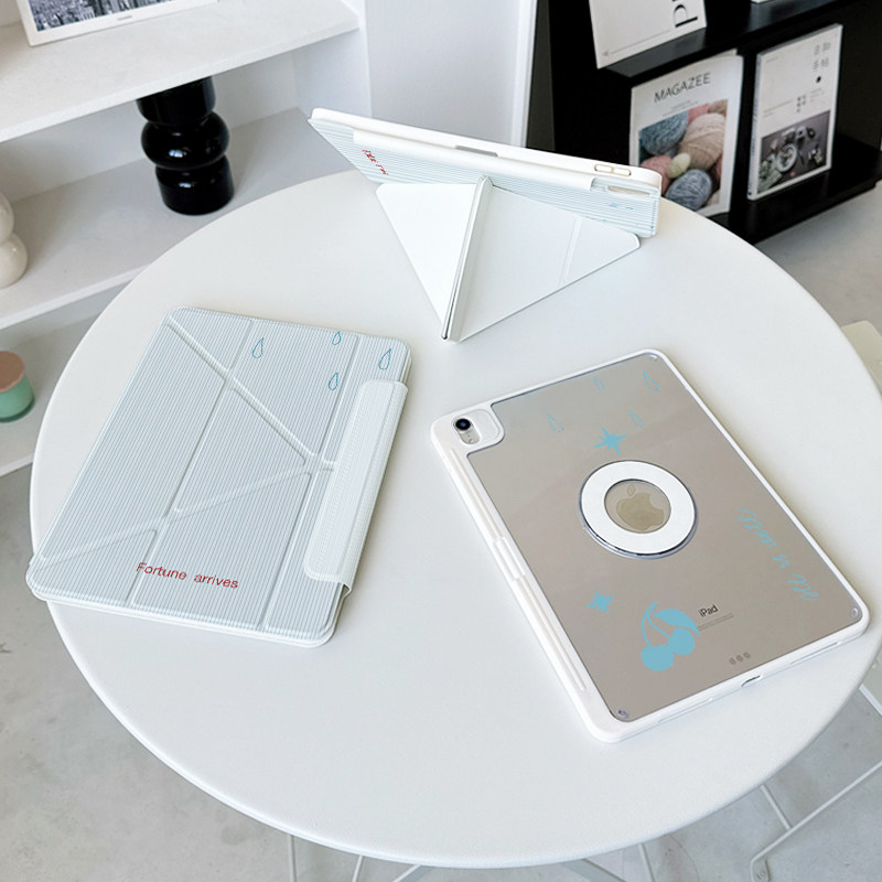 【3+Y折磁吸拆分】蓝色条纹ipadair8保护套13第11代6适用13.2华为matepad11.5s壳oppo5pro小米平板8简约mini7